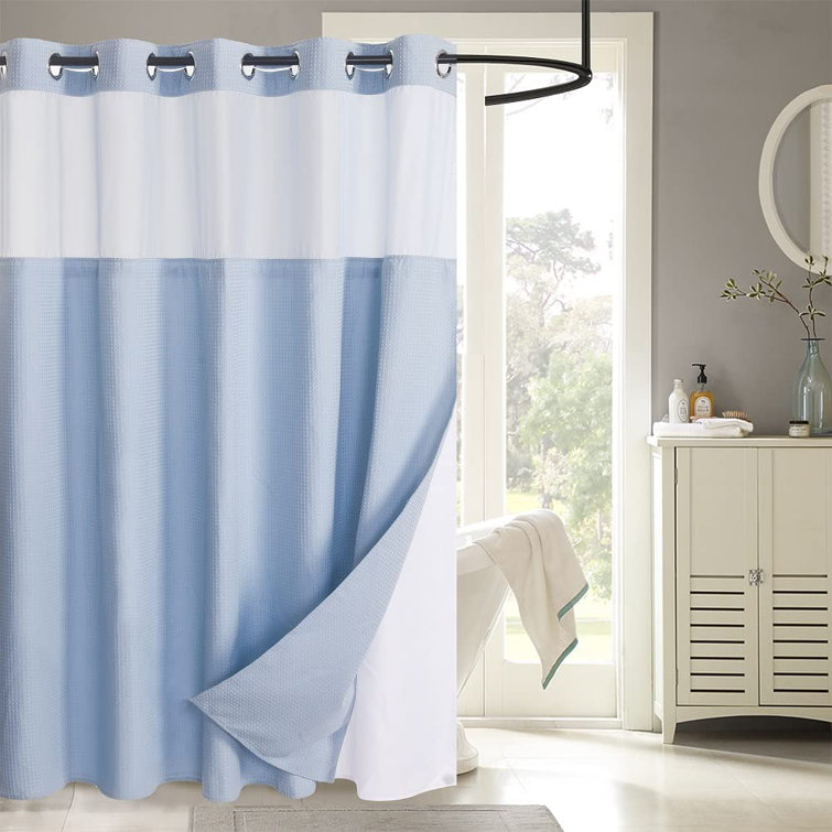 Single shower store curtain